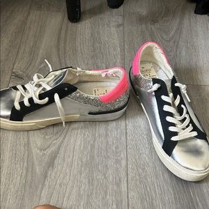Dolce Vita Silver and Pink Women's Sneakers